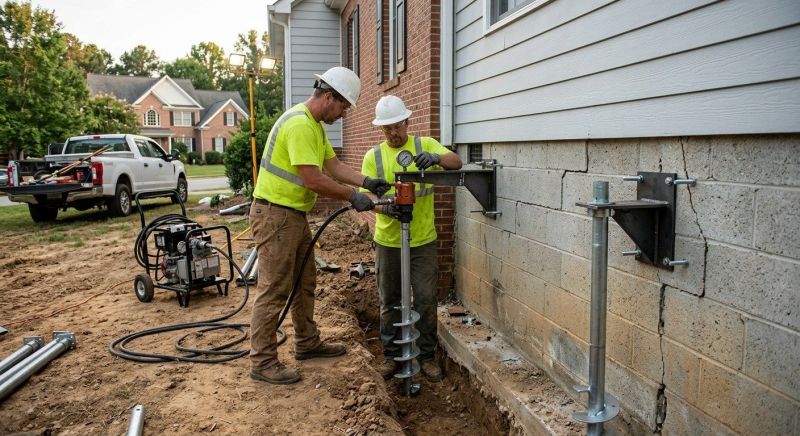 Helical Piers Installation in Waycross, GA